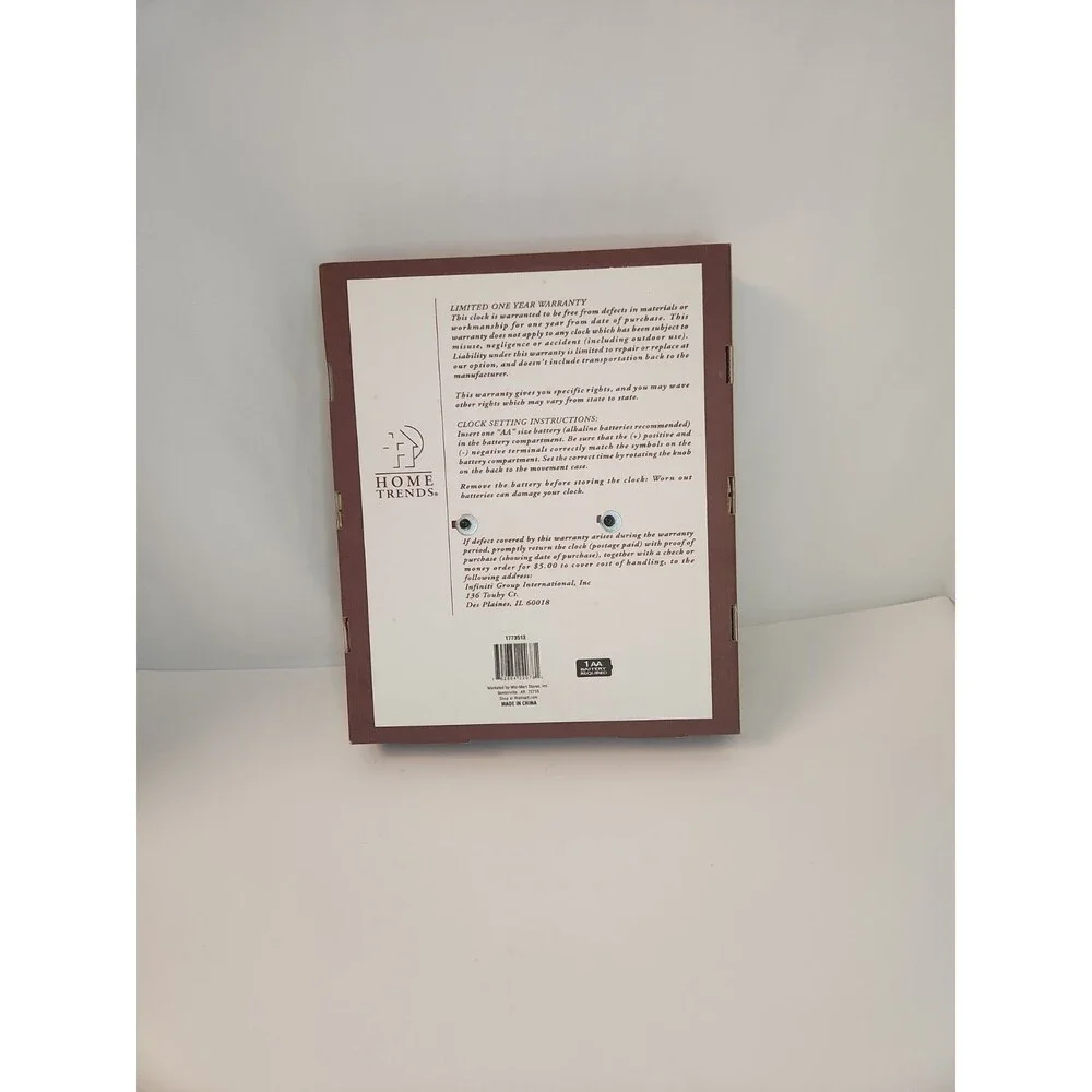 Sterling And Noble Apple Wall Clock Country Clock Company Home Trends Tested NIB